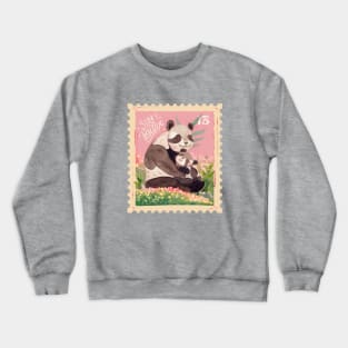 Mother Panda and Lovely Cub Moment Crewneck Sweatshirt